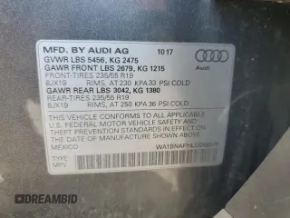 2018 Audi Q5 Premium Plus z VIN WA1BNAFY4J2068976, wystawiony jako Copart lot #59005005 z przebiegiem 121 247 mil mil oraz Szkoda całkowita • Salvage title. Historia ofert i sprzedaży dostępna na DreamBid. Obrazek 13.