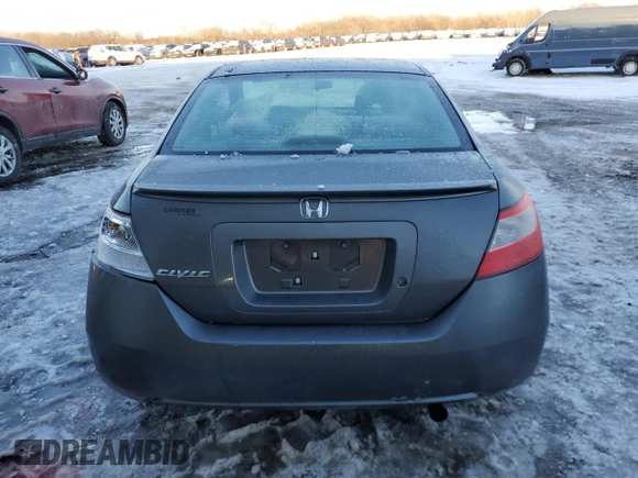 2011 Honda Civic Cpe LX with VIN 2HGFG1B69BH503202, listed as a Copart auction lot 45139915 with 124,951 mi miles and Salvage Title. Bid and sale history available at carsss.com. Image 6.