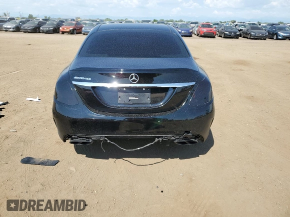 2018 Mercedes-Benz C 43 AMG with VIN 55SWF6EB4JU256519, listed as a Copart auction lot 63556254 with 66,677 mi miles and Salvage Title. Bid and sale history available at carsss.com. Image 6.