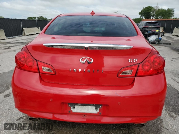 2013 Infiniti G37 Journey with VIN JN1CV6AP7DM303064, listed as a Copart auction lot 56461445 with 110,465 mi miles and Salvage title. Bid and sale history available at DreamBid. Image 6.