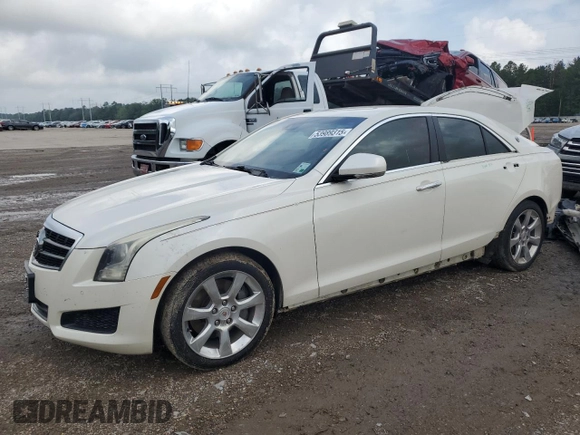 2013 Cadillac ATS Luxury z VIN 1G6AB5SA1D0166487, wystawiony jako Copart lot #53989315 z przebiegiem 84 496 mil mil oraz Szkoda całkowita • Salvage title. Historia ofert i sprzedaży dostępna na DreamBid. Obrazek 1.