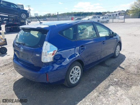 2013 Toyota Prius v Two with VIN JTDZN3EU2D3276481, listed as a IAAI auction lot 42036584 with 210,766 mi miles. Bid and sale history available at carsss.com. Image 4.