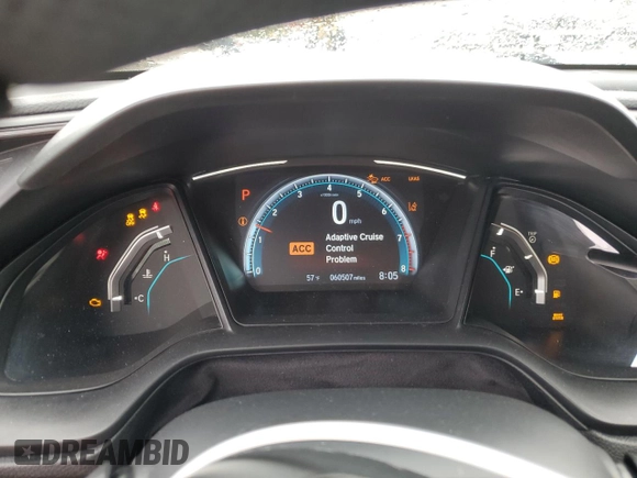 2020 Honda Civic LX with VIN 19XFC2F63LE026869, listed as a Copart auction lot 58776935 with 60,507 mi miles and Salvage title. Bid and sale history available at DreamBid. Image 9.