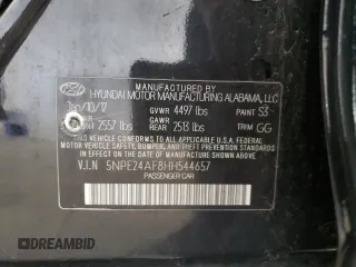 2017 Hyundai Sonata 2.4L with VIN 5NPE24AF8HH544657, listed as a Copart auction lot 53899855 with Not Provided miles and Clean Title. Bid and sale history available at carsss.com. Image 12.