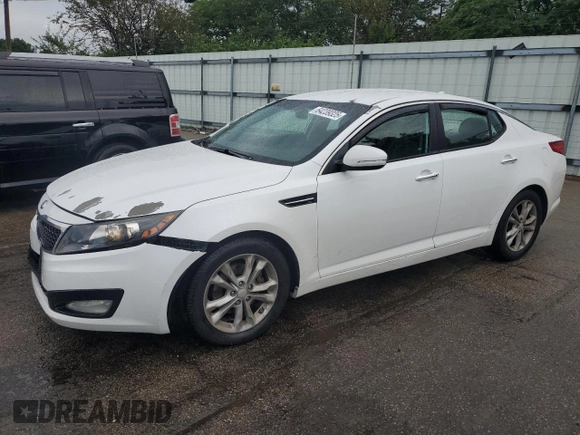 2013 Kia Optima EX with VIN 5XXGN4A7XDG205946, listed as a Copart auction lot 64239325 with 166,178 mi miles and Salvage title. Bid and sale history available at DreamBid. Image 1.