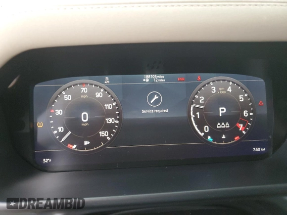 2021 Land Rover Defender S with VIN SALEJ7RX9M2038129, listed as a Copart auction lot 83840574 with 88,105 mi miles and Salvage title. Bid and sale history available at DreamBid. Image 9.