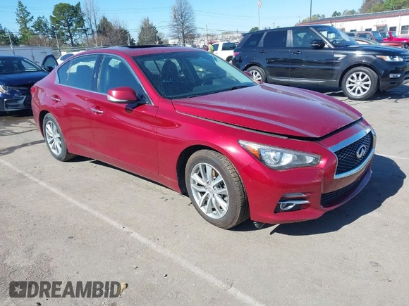 2015 Infiniti Q50 z VIN JN1BV7AR6FM420284, wystawiony jako IAAI lot #41795605 z przebiegiem 160 353 mil mil oraz . Historia ofert i sprzedaży dostępna na DreamBid. Obrazek 1.