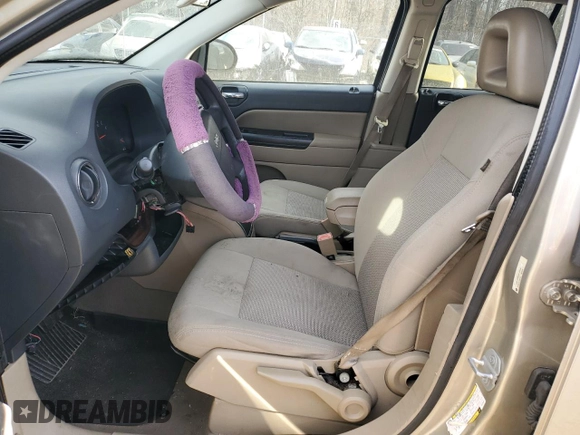 2009 Jeep Compass North with VIN 1J4FT47B89D189447, listed as a Copart auction lot 46283765 with 0 mi miles and Salvage Title. Bid and sale history available at carsss.com. Image 7.