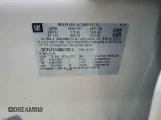 2011 GMC Terrain SLE-2 with VIN 2CTFLTECXB6292812, listed as a Copart auction lot 60853525 with Not provided miles and Salvage title. Bid and sale history available at DreamBid. Image 13.