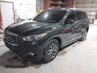 2013 Infiniti JX35 with VIN 5N1AL0MM6DC316950, listed as a IAAI auction lot 42156840 with 176,055 mi miles. Bid and sale history available at carsss.com. Image 2.