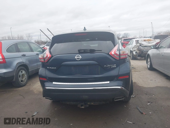 2017 Nissan Murano S with VIN 5N1AZ2MH5HN123437, listed as a IAAI auction lot 41805861 with 104,863 mi miles and . Bid and sale history available at DreamBid. Image 16.
