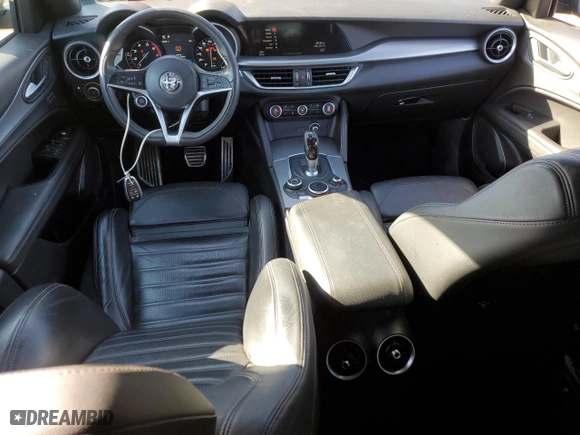 2018 Alfa Romeo Stelvio Ti Sport with VIN ZASFAKNN3J7C19932, listed as a Copart auction lot 49765385 with 103,018 mi miles and Salvage Title. Bid and sale history available at carsss.com. Image 8.