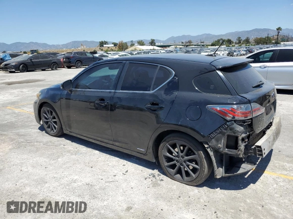 2013 Lexus CT 200h with VIN JTHKD5BH4D2155818, listed as a Copart auction lot 54844975 with 298,064 mi miles and Salvage title. Bid and sale history available at DreamBid. Image 2.