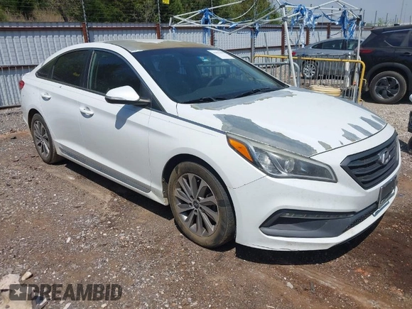 2015 Hyundai Sonata 2.4L Sport with VIN 5NPE34AF5FH094086, listed as a IAAI auction lot 42041499 with 228,527 mi miles. Bid and sale history available at carsss.com. Image 1.