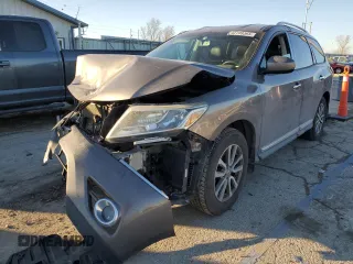 2014 Nissan Pathfinder SV with VIN 5N1AR2MMXEC609326, listed as a Copart auction lot 42709365 with 121,486 mi miles and Salvage Title. Bid and sale history available at carsss.com. Image 1.