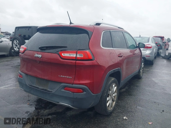 2017 Jeep Cherokee Limited with VIN 1C4PJLDB5HW516775, listed as a IAAI auction lot 41798412 with 106,186 mi miles. Bid and sale history available at carsss.com. Image 4.