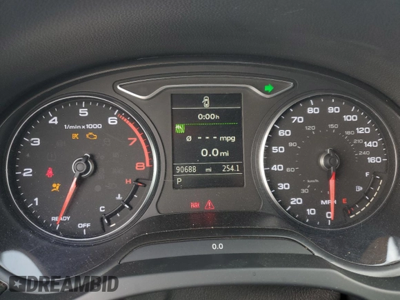 2016 Audi A3 2.0T Premium Plus with VIN WAU38LFF4G1023012, listed as a Copart auction lot 71893994 with 90,688 mi miles and Salvage Title. Bid and sale history available at carsss.com. Image 9.