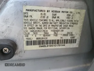 2001 Nissan Altima GXE with VIN 1N4DL01D51C170144, listed as a Copart auction lot 71024044 with 0 mi miles and Clean Title. Bid and sale history available at carsss.com. Image 14.
