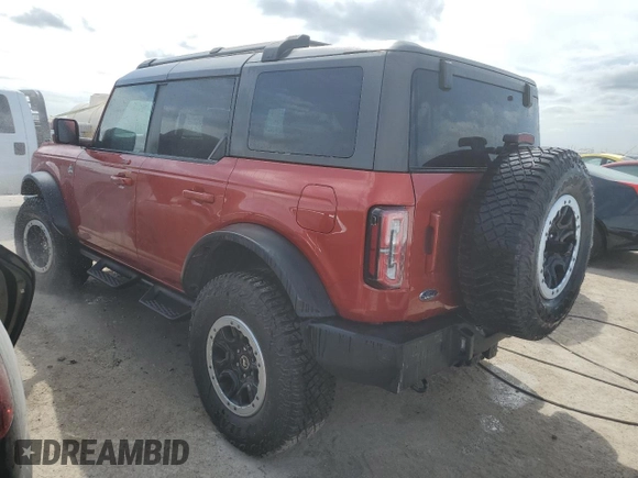 2023 Ford Bronco with VIN 1FMDE5DH3PLB10433, listed as a Copart auction lot 75192504 with 8,275 mi miles and Salvage Title. Bid and sale history available at DreamBid. Image 2.