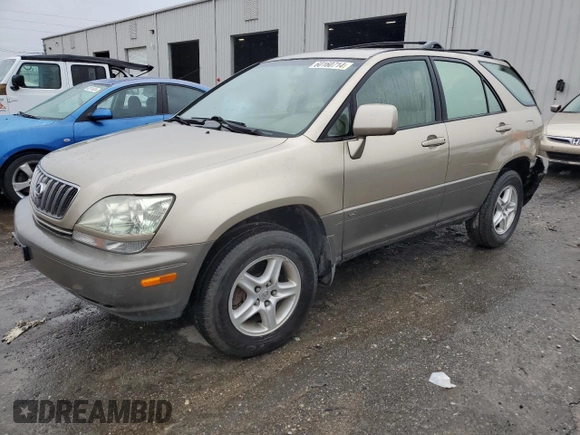 2002 Lexus RX 300 with VIN JTJGF10U720122702, listed as a Copart auction lot 60160714 with 120,775 mi miles and Non Repairable. Bid and sale history available at carsss.com. Image 1.