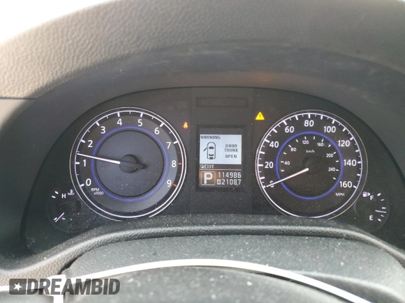 2013 Infiniti G37 Journey with VIN JN1CV6AP1DM724908, listed as a Copart auction lot 53789015 with 114,986 mi miles and Salvage Title. Bid and sale history available at DreamBid. Image 9.