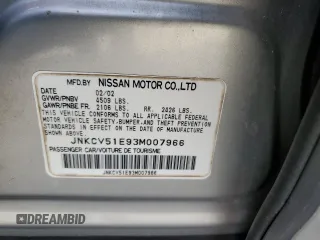 2003 Infiniti G35 w/Leather with VIN JNKCV51E93M007966, listed as a Copart auction lot 87690955 with 108,351 mi miles and Salvage Title. Bid and sale history available at carsss.com. Image 12.