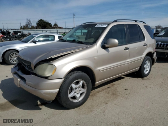 2001 Mercedes-Benz M-Class with VIN 4JGAB54E01A232428, listed as a Copart auction lot 48824905 with 280,933 mi miles and Salvage Title. Bid and sale history available at carsss.com. Image 1.