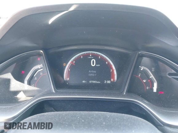2017 Honda Civic Si with VIN 2HGFC3A53HH753043, listed as a IAAI auction lot 41984337 with 77,043 mi miles and . Bid and sale history available at DreamBid. Image 7.