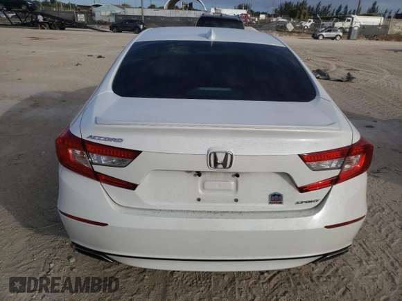 2020 Honda Accord Sport z VIN 1HGCV1F34LA142714, wystawiony jako Copart lot #58873135 z przebiegiem 51 511 mil mil oraz Nie do naprawy • Non repairable. Historia ofert i sprzedaży dostępna na DreamBid. Obrazek 6.