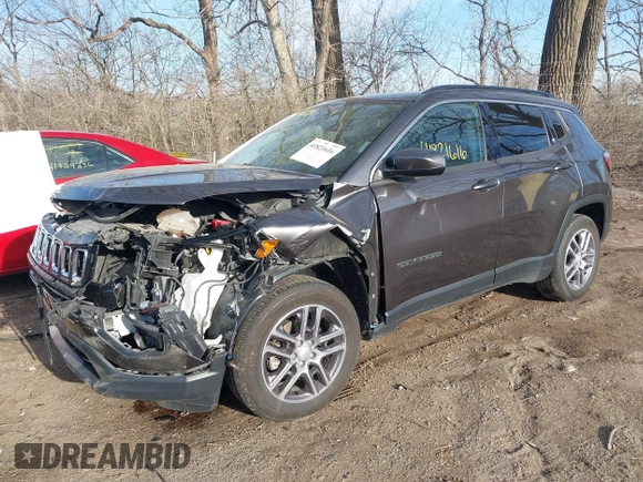 2020 Jeep Compass Altitude with VIN 3C4NJCBB0LT247013, listed as a IAAI auction lot 41821616 with 50,635 mi miles and . Bid and sale history available at carsss.com. Image 6.