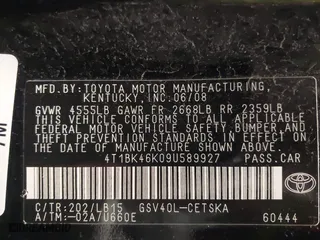 2009 Toyota Camry LE with VIN 4T1BK46K09U589927, listed as a IAAI auction lot 41823383 with 220,589 mi miles. Bid and sale history available at carsss.com. Image 9.