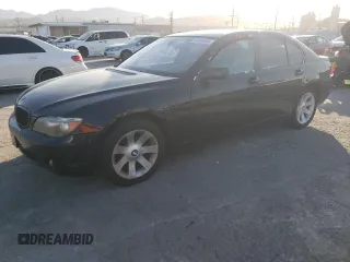 2006 BMW 7 Series 750i with VIN WBAHL83516DT01293, listed as a Copart auction lot 49506035 with Not Provided miles and Salvage Title. Bid and sale history available at carsss.com. Image 1.