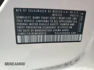 2014 Volkswagen Jetta SE with VIN 3VWD17AJ9EM366958, listed as a Copart auction lot 62948535 with 120,078 mi miles and Clean title. Bid and sale history available at DreamBid. Image 12.