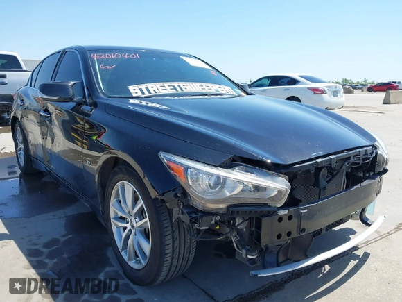 2015 Infiniti Q50 Premium with VIN JN1BV7AP9FM355526, listed as a IAAI auction lot 42010401 with 67,131 mi miles. Bid and sale history available at carsss.com. Image 18.