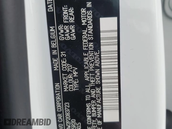2023 Volvo XC40 Plus Dark Theme с VIN YV4L12UW2P2083723, выставлен на аукционе Copart как лот 44937995 с пробегом 8 488 миль миль и Списание • Salvage title. История ставок и продаж доступна на DreamBid. Изображение 13.