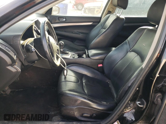 2012 Infiniti G25 x with VIN JN1DV6AR9CM730525, listed as a Copart auction lot 54015105 with 214,989 mi miles and Salvage title. Bid and sale history available at DreamBid. Image 7.