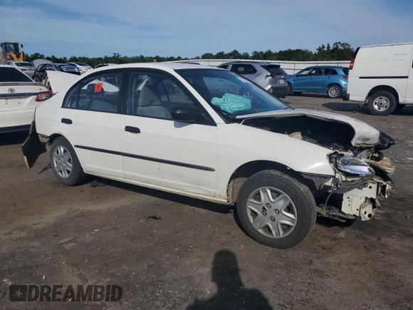 2003 Honda Civic DX with VIN 1HGES15363L021710, listed as a Copart auction lot 82133654 with 0 mi miles and Salvage Title. Bid and sale history available at carsss.com. Image 4.