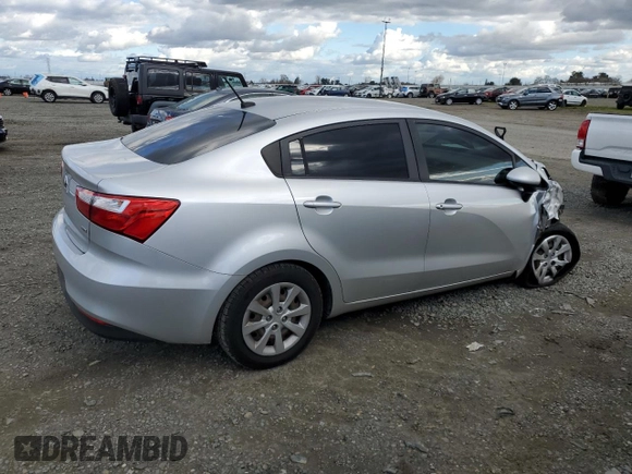 2016 Kia Rio LX with VIN KNADM4A38G6584710, listed as a Copart auction lot 45374045 with 97,932 mi miles and Salvage Title. Bid and sale history available at carsss.com. Image 3.