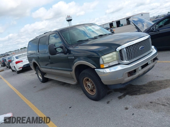 2002 Ford Excursion Limited с VIN 1FMNU43S42ED22009, выставлен на аукционе IAAI как лот 42850001 с пробегом 132 395 миль миль и . История ставок и продаж доступна на DreamBid. Изображение 1.