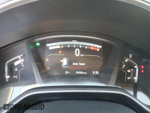 2017 Honda CR-V Touring with VIN 5J6RW1H90HL011602, listed as a Copart auction lot 52429865 with 49,284 mi miles and Salvage Title. Bid and sale history available at carsss.com. Image 9.