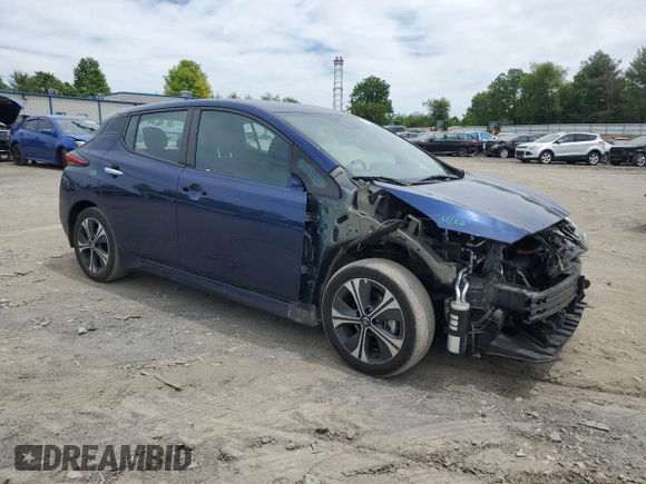 2020 Nissan LEAF SV with VIN 1N4AZ1CP7LC306789, listed as a Copart auction lot 57294585 with 55,326 mi miles and Salvage title. Bid and sale history available at DreamBid. Image 4.
