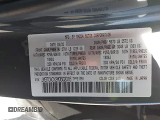 2021 Mazda CX-9 Touring with VIN JM3TCACY2M0502016, listed as a IAAI auction lot 41825456 with 86,068 mi miles and . Bid and sale history available at carsss.com. Image 9.