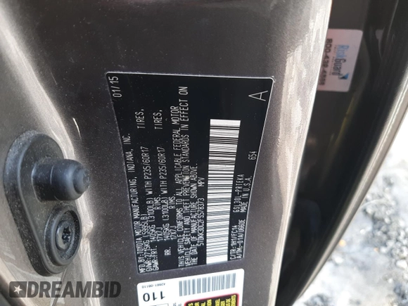2015 Toyota Sienna LE AAS with VIN 5TDKK3DC2FS578373, listed as a Copart auction lot 43290025 with 151,955 mi miles and Salvage Title. Bid and sale history available at DreamBid. Image 14.