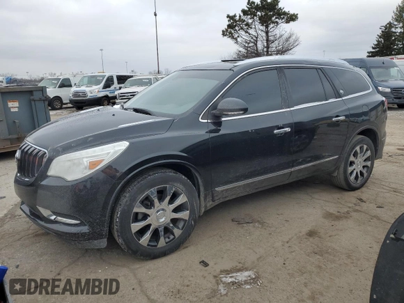 2017 Buick Enclave Leather with VIN 5GAKRBKD5HJ340245, listed as a Copart auction lot 41649255 with 110,383 mi miles and Salvage Title. Bid and sale history available at DreamBid. Image 1.