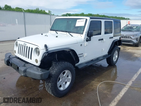 2013 Jeep Wrangler Unlimited Sport with VIN 1C4BJWDG4DL599151, listed as a IAAI auction lot 42212831 with 143,865 mi miles and . Bid and sale history available at DreamBid. Image 17.
