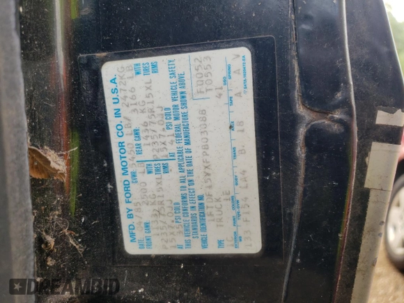 1985 Ford F-150 with VIN 1FTDF15YXFPB03088, listed as a Copart auction lot 66763884 with 98,443 mi miles and Salvage Title. Bid and sale history available at carsss.com. Image 12.