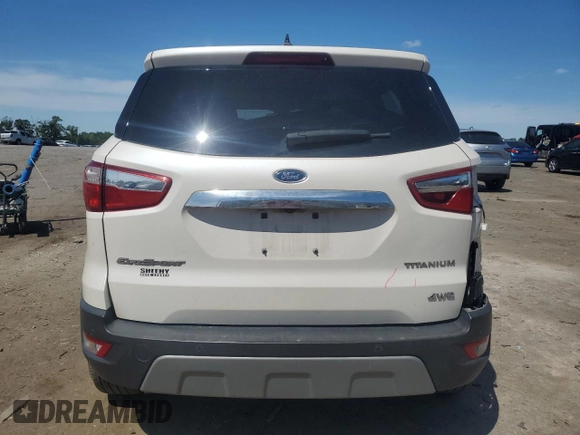 2018 Ford EcoSport Titanium z VIN MAJ6P1WL6JC171564, wystawiony jako Copart lot #57250695 z przebiegiem 63 805 mil mil oraz Szkoda całkowita • Salvage title. Historia ofert i sprzedaży dostępna na DreamBid. Obrazek 6.