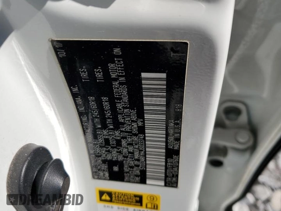 2018 Toyota Highlander LE with VIN 5TDZARFH4JS033748, listed as a Copart auction lot 55203825 with Not provided miles and Salvage title. Bid and sale history available at DreamBid. Image 12.