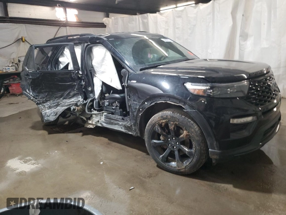 2023 Ford Explorer ST-Line with VIN 1FMSK8KH4PGA94157, listed as a Copart auction lot 48852515 with 37,842 mi miles and Salvage title. Bid and sale history available at DreamBid. Image 4.
