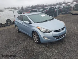 2012 Hyundai Elantra GLS with VIN KMHDH4AE5CU193394, listed as a IAAI auction lot 41835127 with 166,472 mi miles. Bid and sale history available at carsss.com. Image 1.